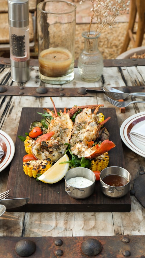 Ensalada de langosta azul