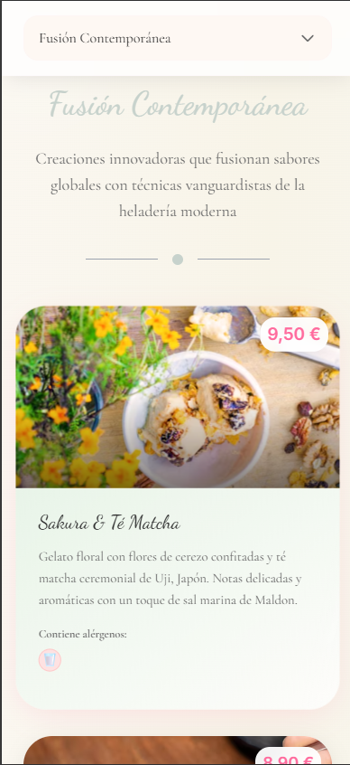 Carta del tema Heladería